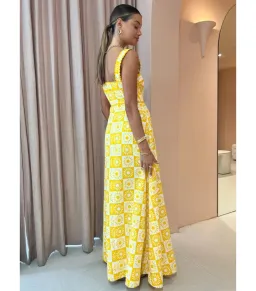 By Nicola Goldie Maxi Dress in Sol Yellow Size AU 10 for rent on The Volte - image 4