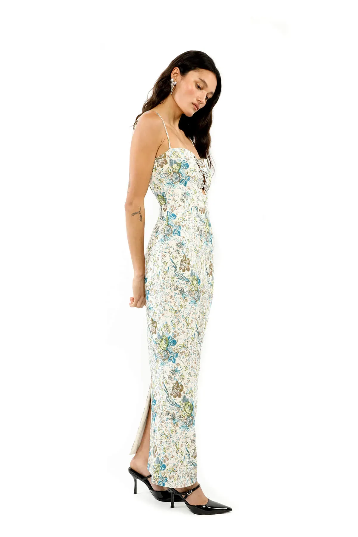 ALICE By Alice McCall Kennedy Maxi Dress in Garden Jacquard Size AU 14 - Image 2