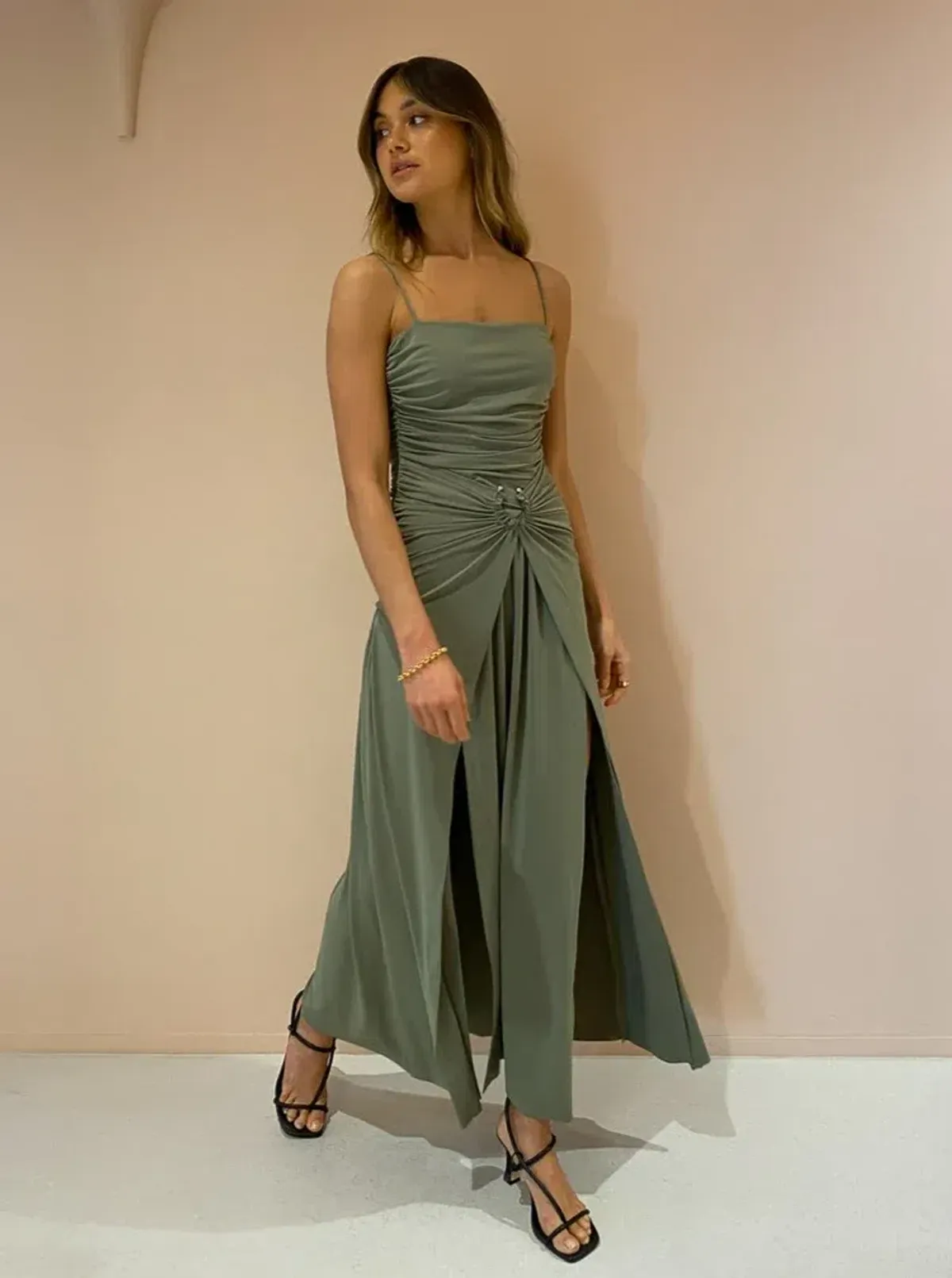 Bec and Bridge Vixen Maxi Dress in Olive Size 12  - Image 1