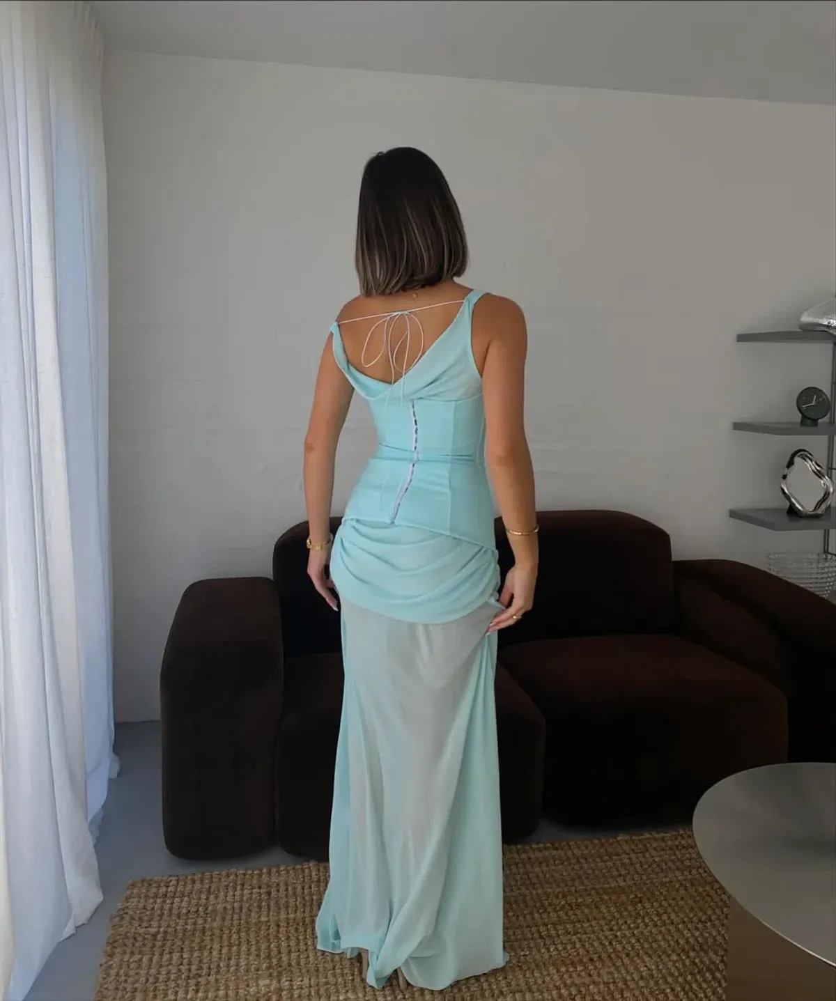 Natalie Rolt Cadence Gown Baby Blue Size 0 /Au 6 - Image 3