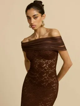 Arcina Ori Milana Dress Chocolate Size S/Au 8  for rent on The Volte - image 2