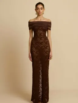 Arcina Ori Milana Dress Chocolate Size S/Au 8  for rent on The Volte - image 1