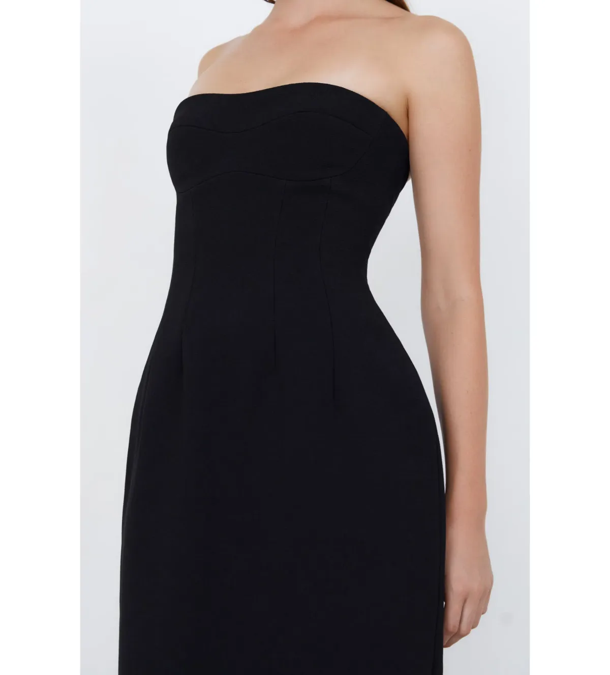 Capsule WD Strapless Column Maxi Dress Black Size AU 12 - Image 4