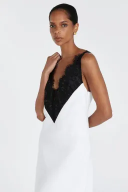 DISSH Hazel White Lace Linen Midi Dress Size AU10 for rent on The Volte - image 2