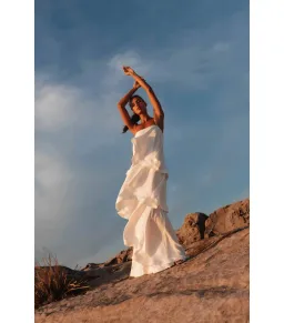 Elliatt Tilly Tiered Maxi Dress White Size AU 8 for rent on The Volte - image 4