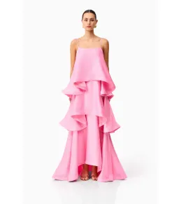 Elliatt Tilly Tiered Maxi Dress Pink Size AU 10 for rent on The Volte - image 1