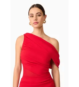 Elliatt Darya Asymmetrical Gown in Red Size AU10 for rent on The Volte - image 4