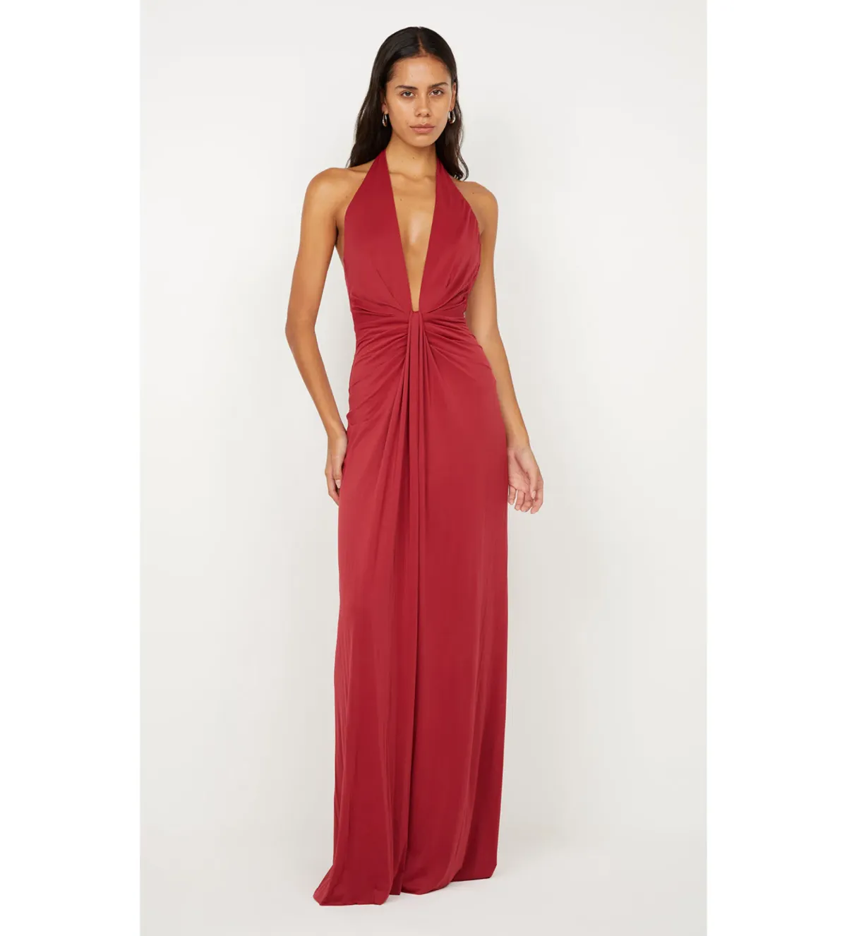 Bec & Bridge Susie Plunge Maxi Dress Red Size 6 - Image 1