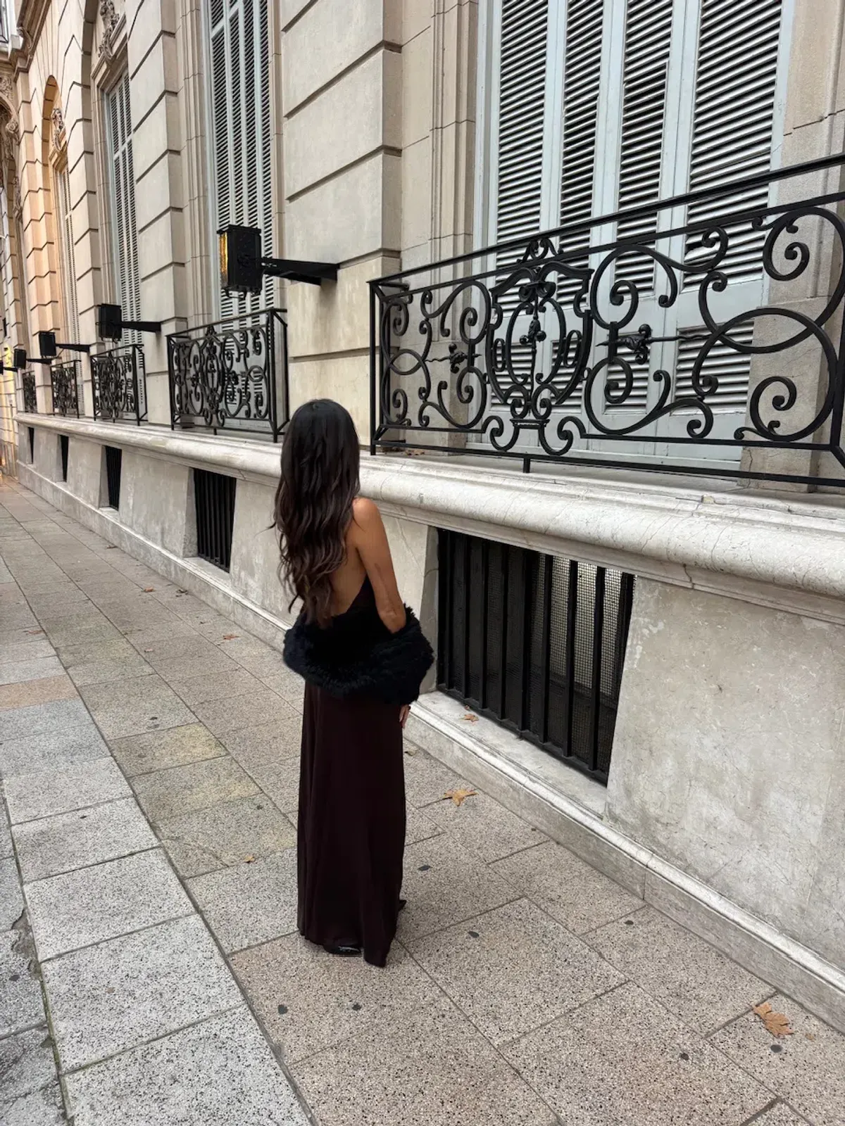 Sneaky Link Saint Plunge Maxi Dress Cocoa Size 8 - Image 4