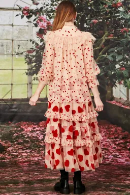 Trelise Cooper Nothing But Ruffle Skirt Midi Red Cream Size S/Au 10  for rent on The Volte - image 8