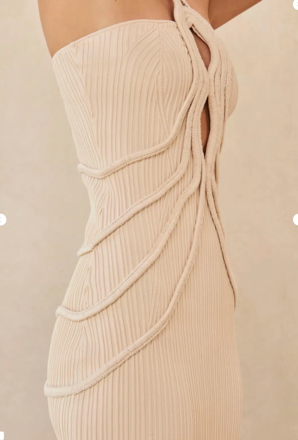 Cult Gaia Avery Knit Dress Cream Size 8 - Image 4