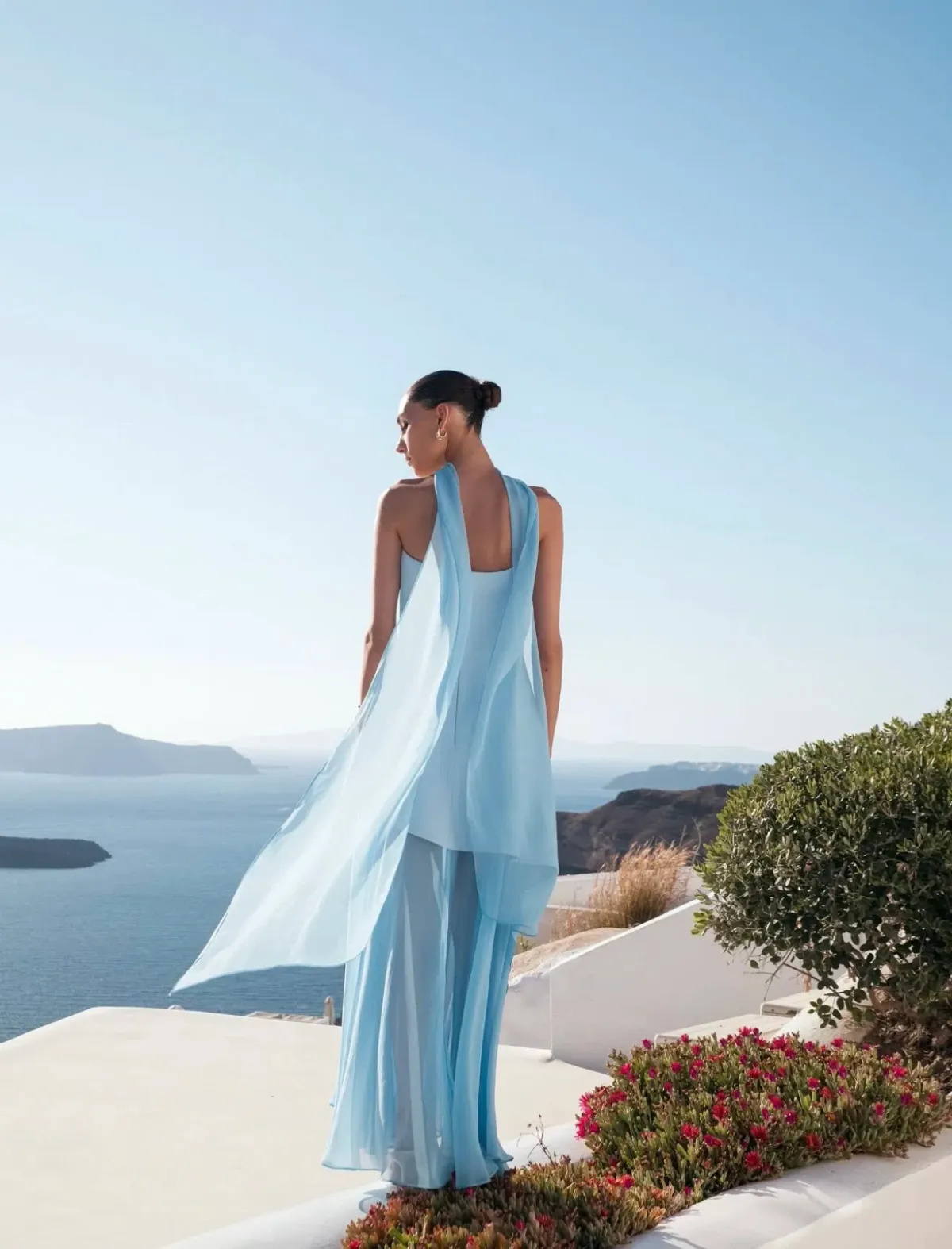 Matters Store Monaco Dress Sky Blue Size 10 - Image 2