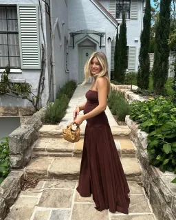 Esse Studios Illi Band Maxi Dress in Shiraz Size 8 for rent on The Volte - image 4