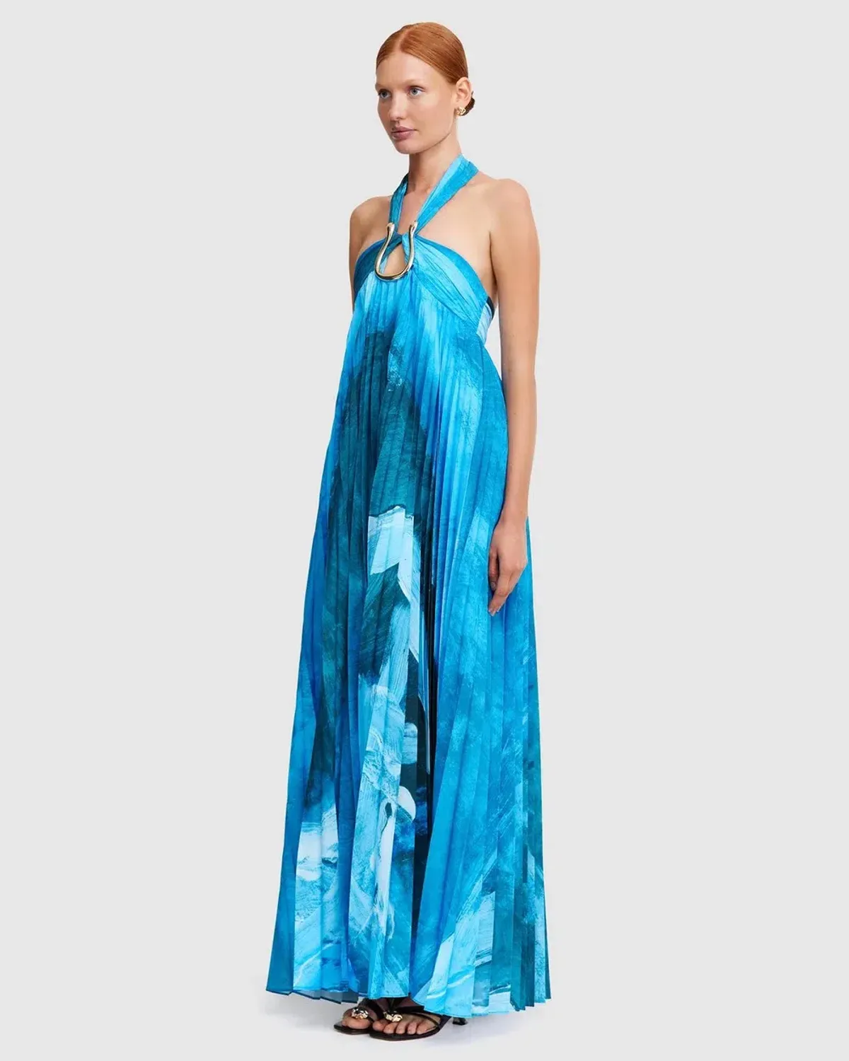 Acler Askham Maxi Dress Blue Size 14 - Image 2