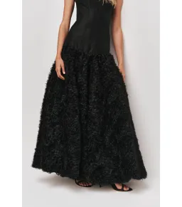 Aje Colette Corset Textured Maxi Dress Black Size AU 10 for rent on The Volte - image 3