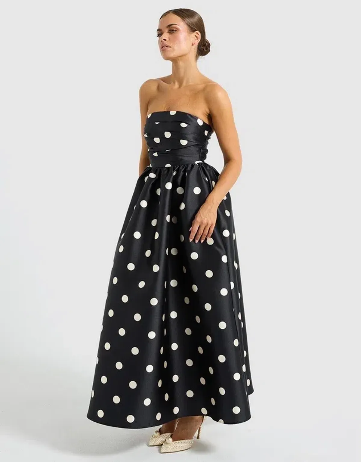 Pasduchas Dottie Strapless Midi Dress Black Size AU 8  - Image 2