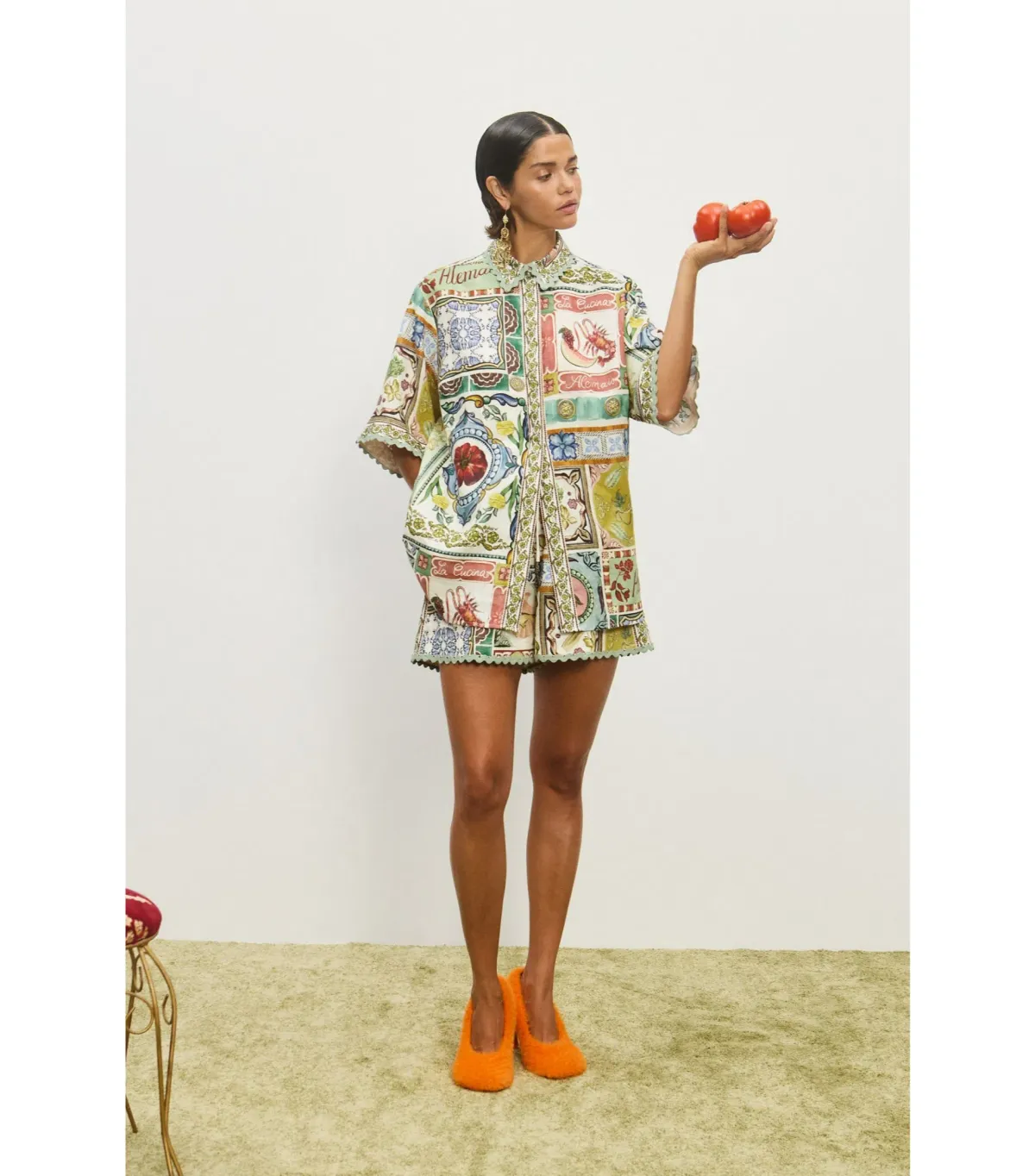 Alemais Tommasina Shirt Size AU 6 and Short Size AU 8 Set in Print - Image 1