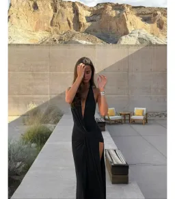 Natalie Rolt Winona Maxi Gown in Black Size 1 / AU 8  for rent on The Volte - image 4