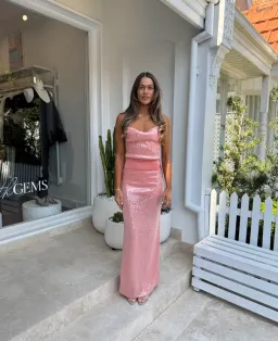 Deconduarte Lilou Maxi Dress Coral Size AU 6  for rent on The Volte - image 2