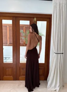 Ance Gria Gaia Maxi Gown Brown Size XS / AU 6 for rent on The Volte - image 4