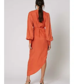 Winona Mirabelle Asymmetrical Dress Orange Size AU 8  for rent on The Volte - image 4