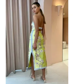 Alemais Marlow Bodice Midi Dress Print Size AU 6 for rent on The Volte - image 4