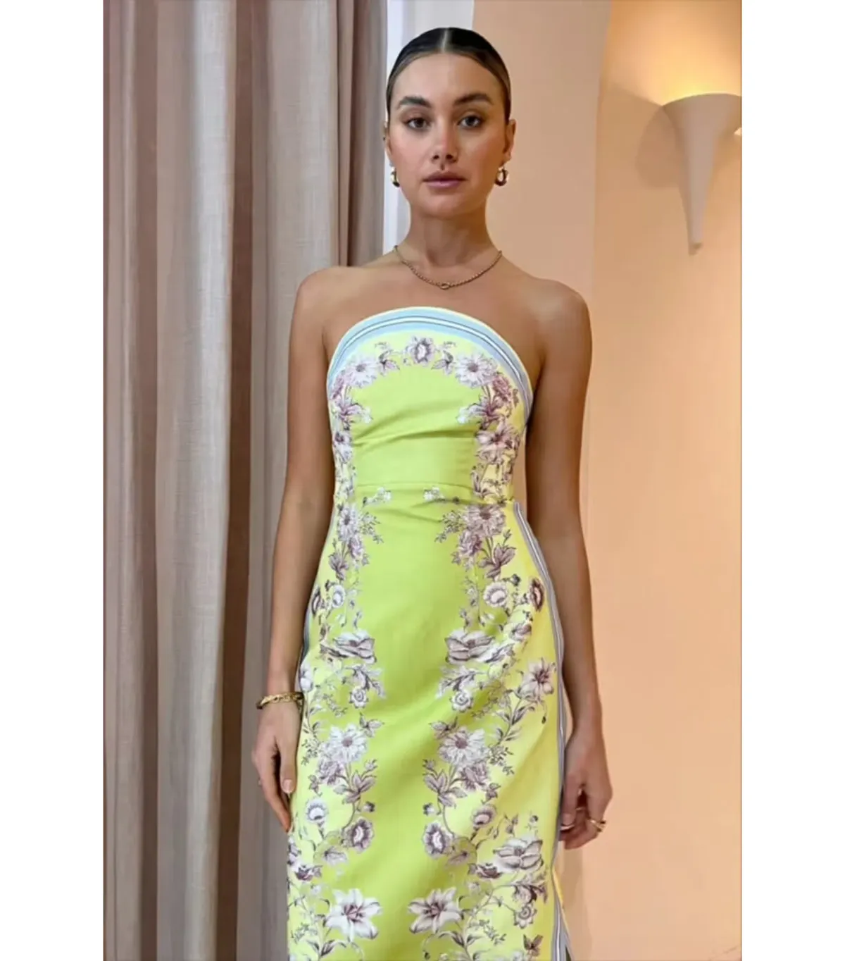 Alemais Marlow Bodice Midi Dress Print Size AU 6 - Image 2