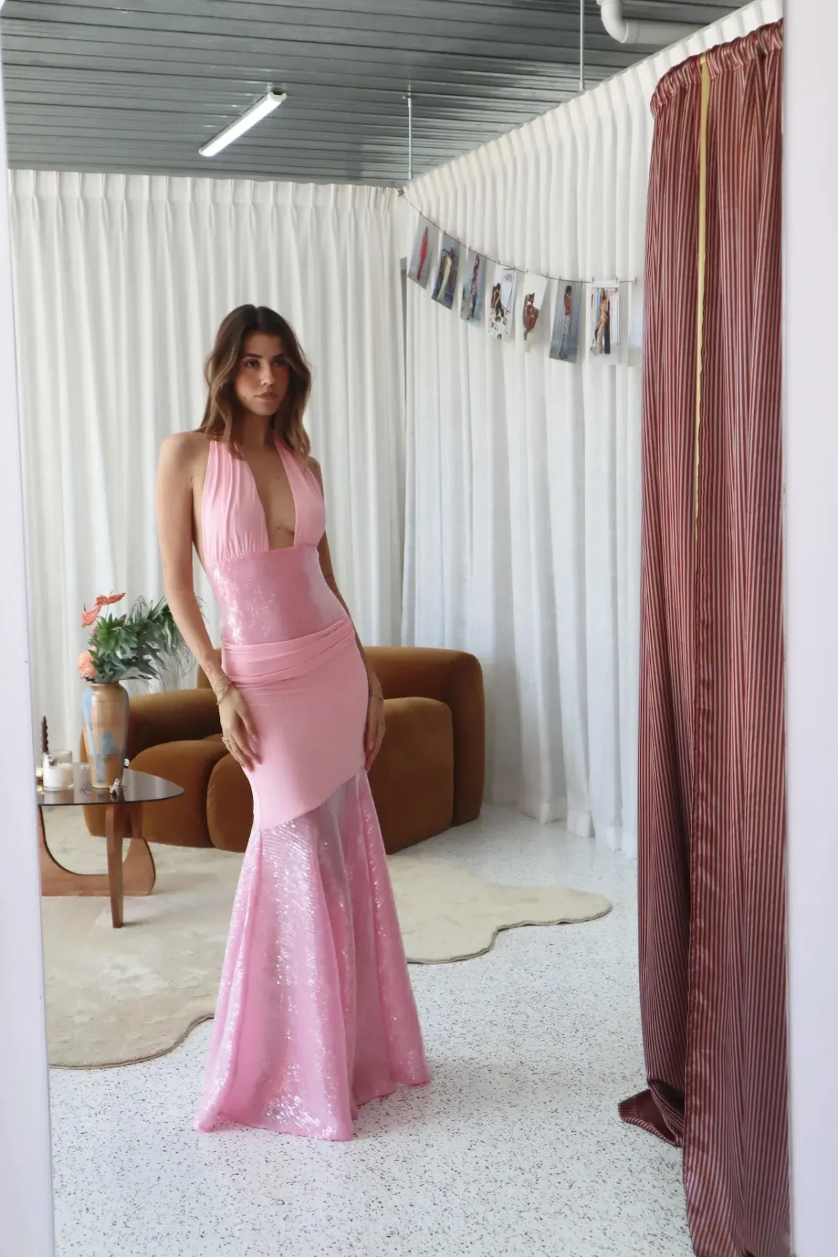 Deconduarte RTW Florian Maxi Dress Pink Size AU 8 - Image 2
