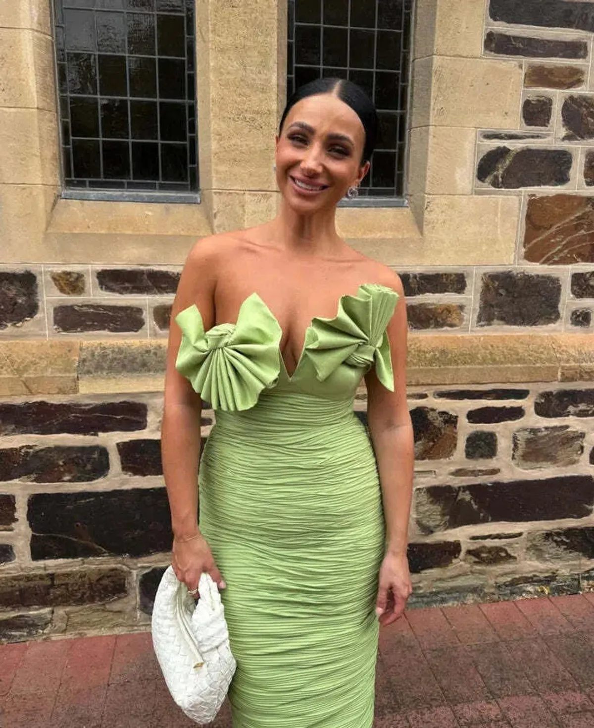 Rachel Gilbert Jensen Maxi Gown Green Size AU 10 - Image 2