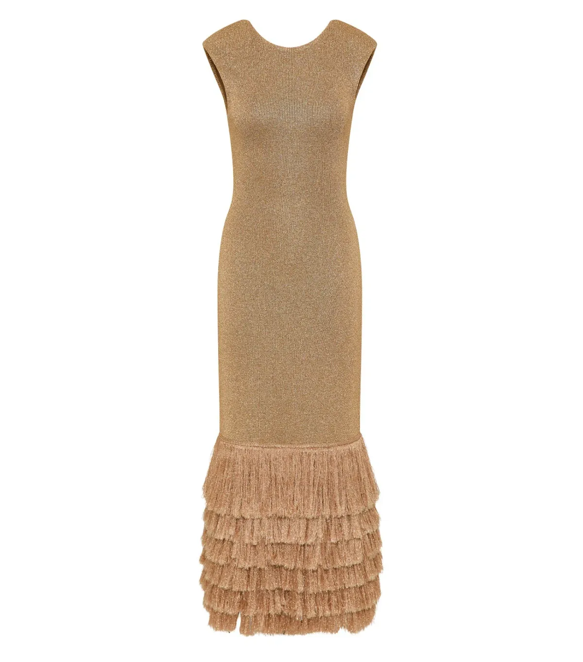 Aje Breeze Knit Midi Dress Rose Gold Size XS / AU 6 - Image 6