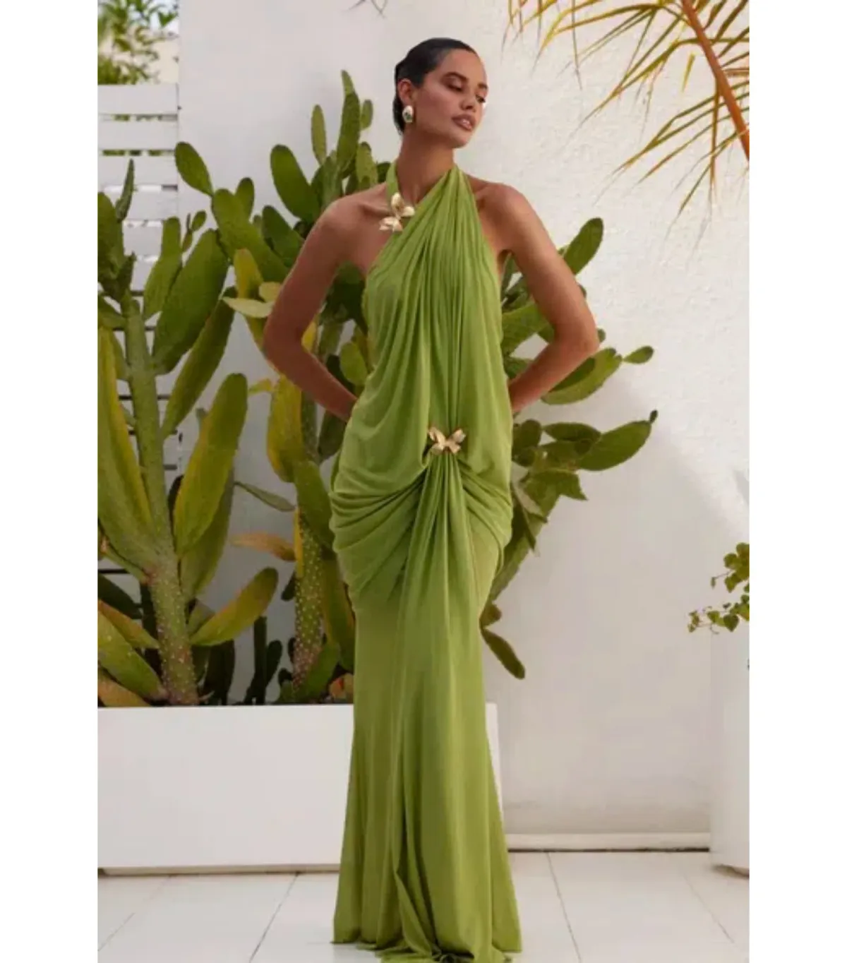 Abyss by Abby Debut Maxi Dress Green Size AU 8 - Image 2