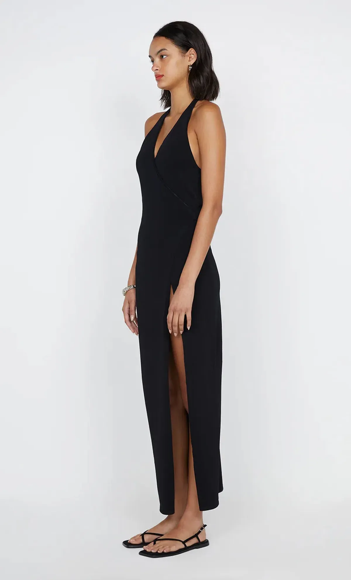 Bec & Bridge Irie Halter Midi  Dress Black  Size 12  - Image 2