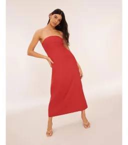 Aere Linen Empire Waist Maxi Dress Red Size AU 12 for rent on The Volte - image 2