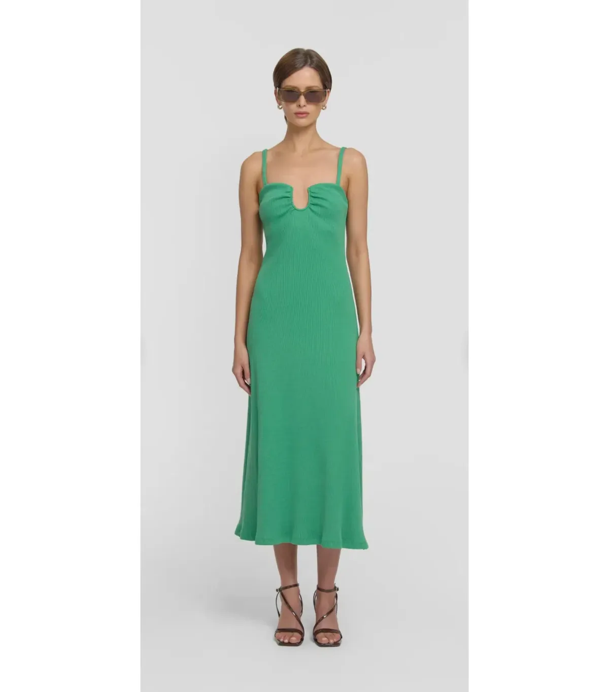 Viktoria & Woods Speakeasy Midi Dress in Galactic Green Size 2 / AU 10 - Image 1