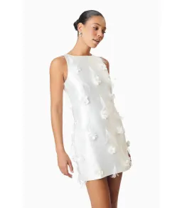 Elliat Lunaria Satin Mini Dress in White Size AU 10 for rent on The Volte - image 2