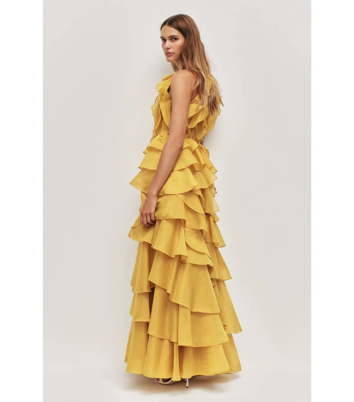 Aje Cleo Maxi Gown in Chartreuse Size AU 10 - Image 3