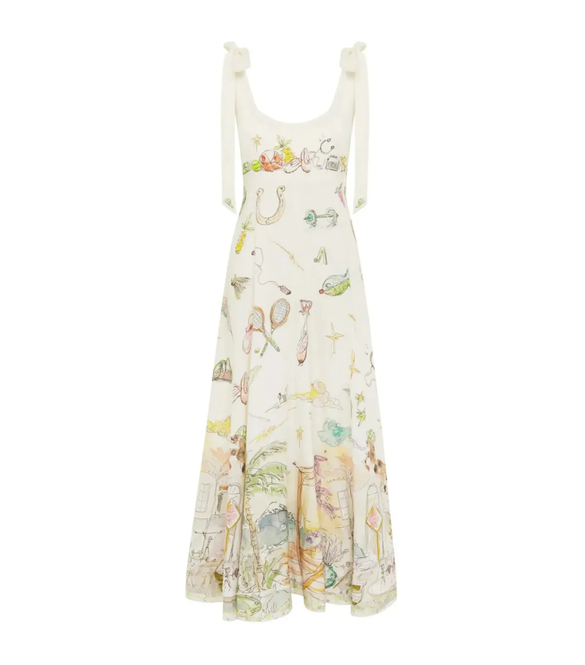 Alémais Anouk Ballet Midi Sundress Print Size AU 4 - Image 4