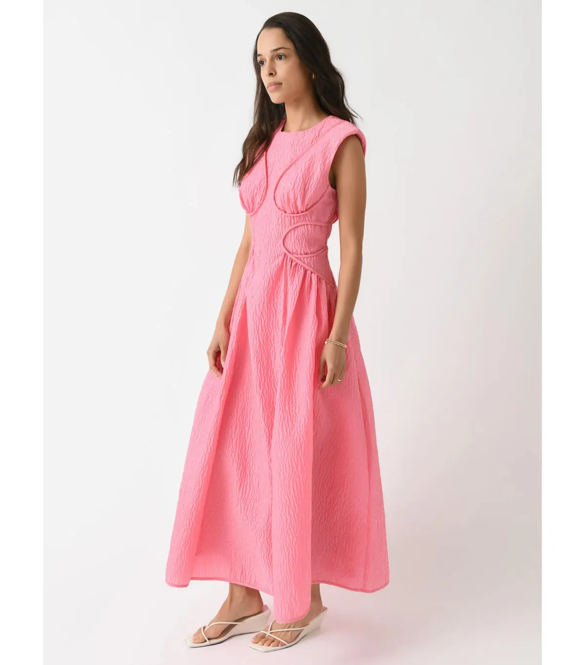 Rachel Gilbert Celia Midi Dress in Orchid Size AU 12 - Image 2