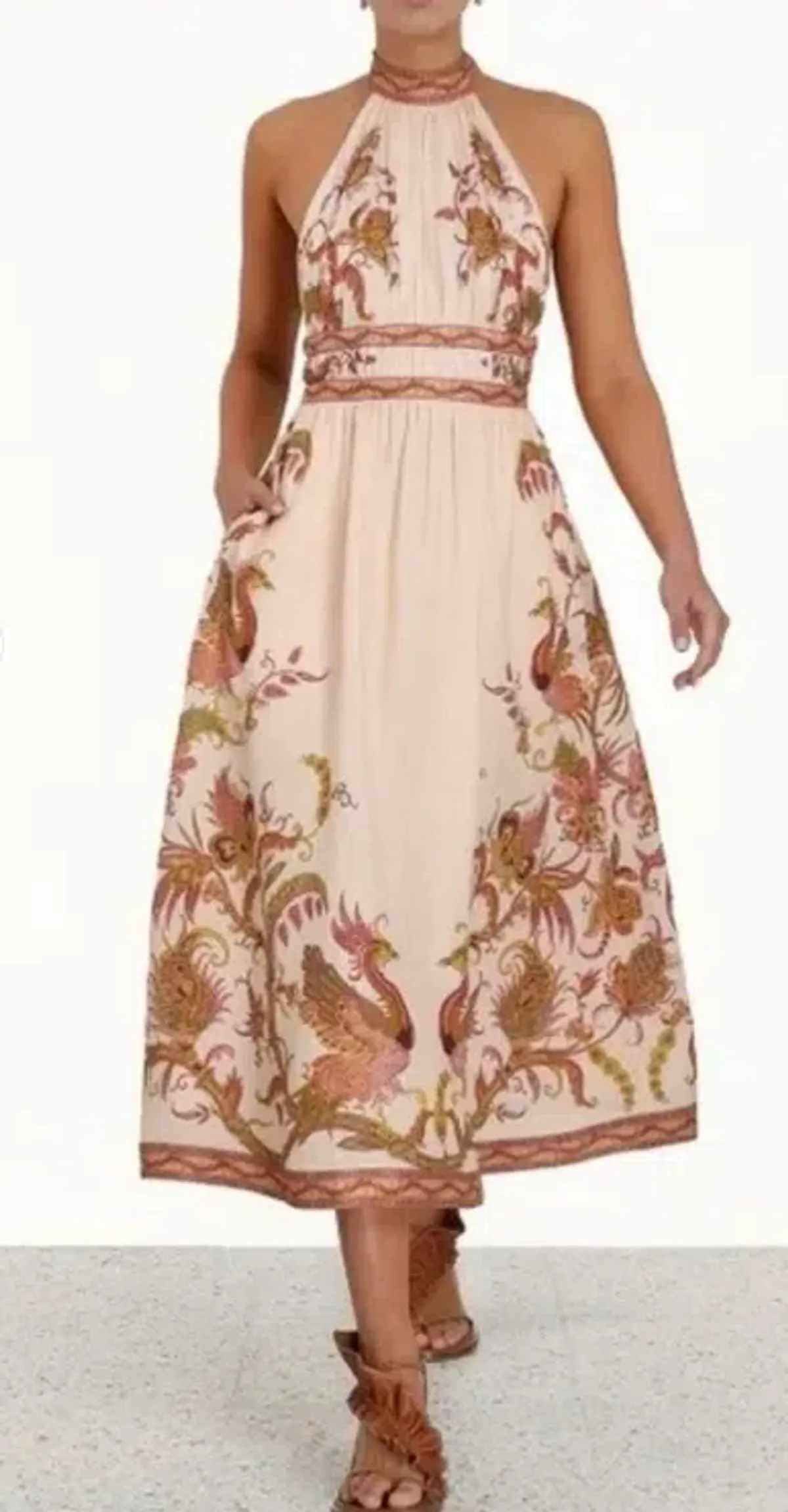 Zimmermann Cassia Halter Bow Midi Dress size 3 / AU12-14 - Image 2