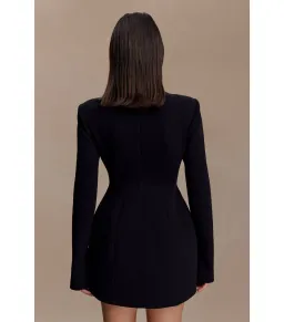 Meshki Michelle Cutout Mini Dress Black Size AU 14 for rent on The Volte - image 3