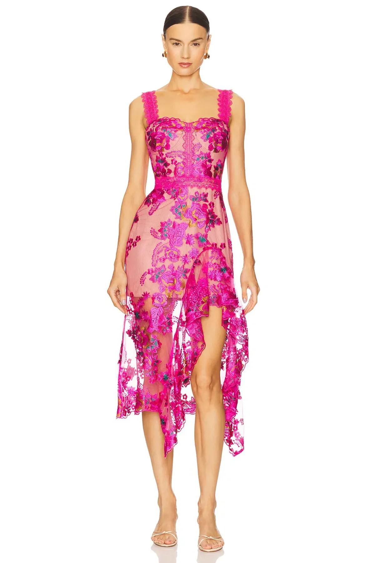 Bronx & Banco Eva Midi Dress in Fuschia Pink Size AU 12 / L - Image 1
