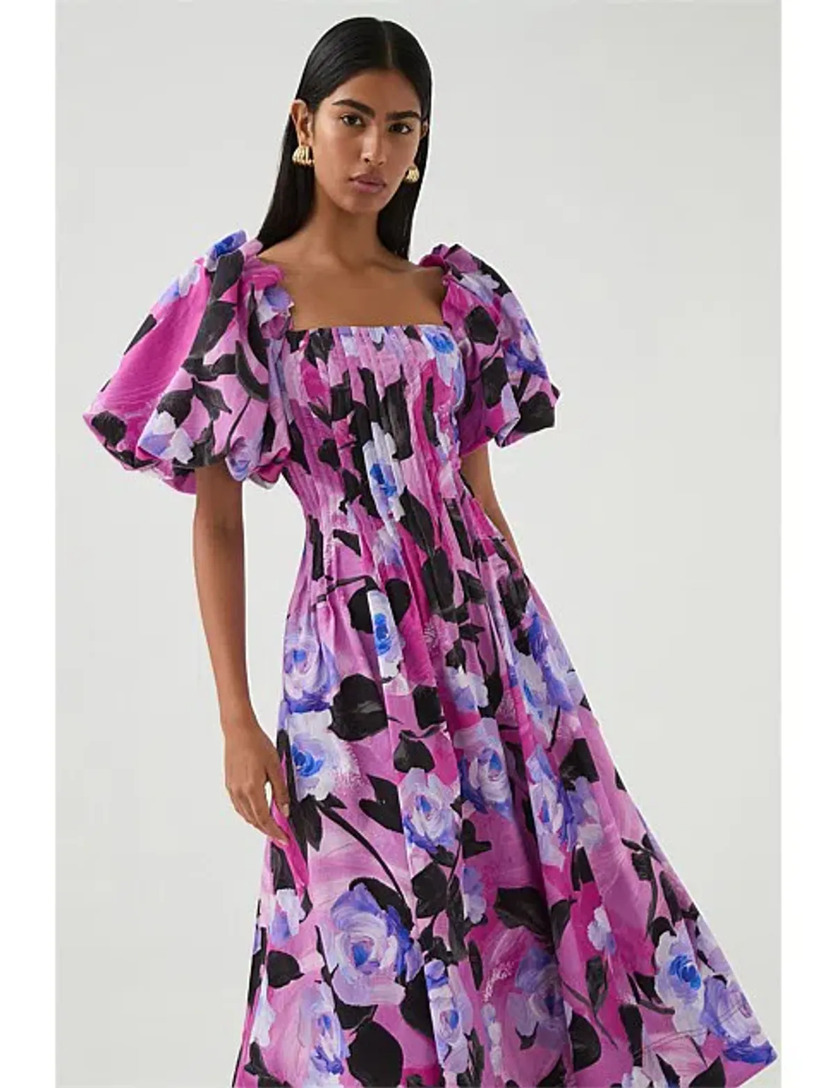 Aje Francesca Midi Dress Lilac Nights Size AU 10 - Image 3