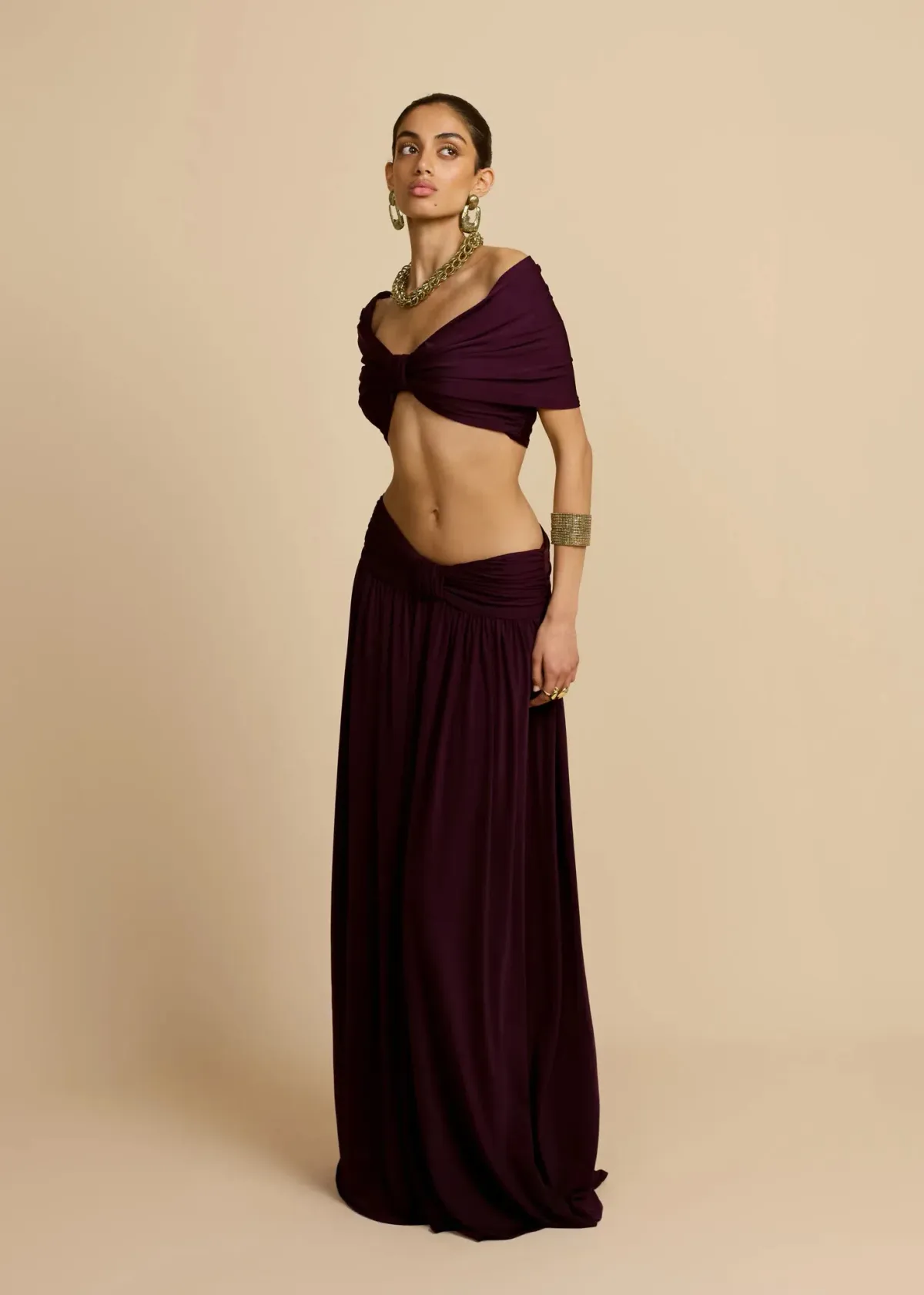 Arcina Ori Alessia Top And Skirt Set In Plum Size 8/ S - Image 7