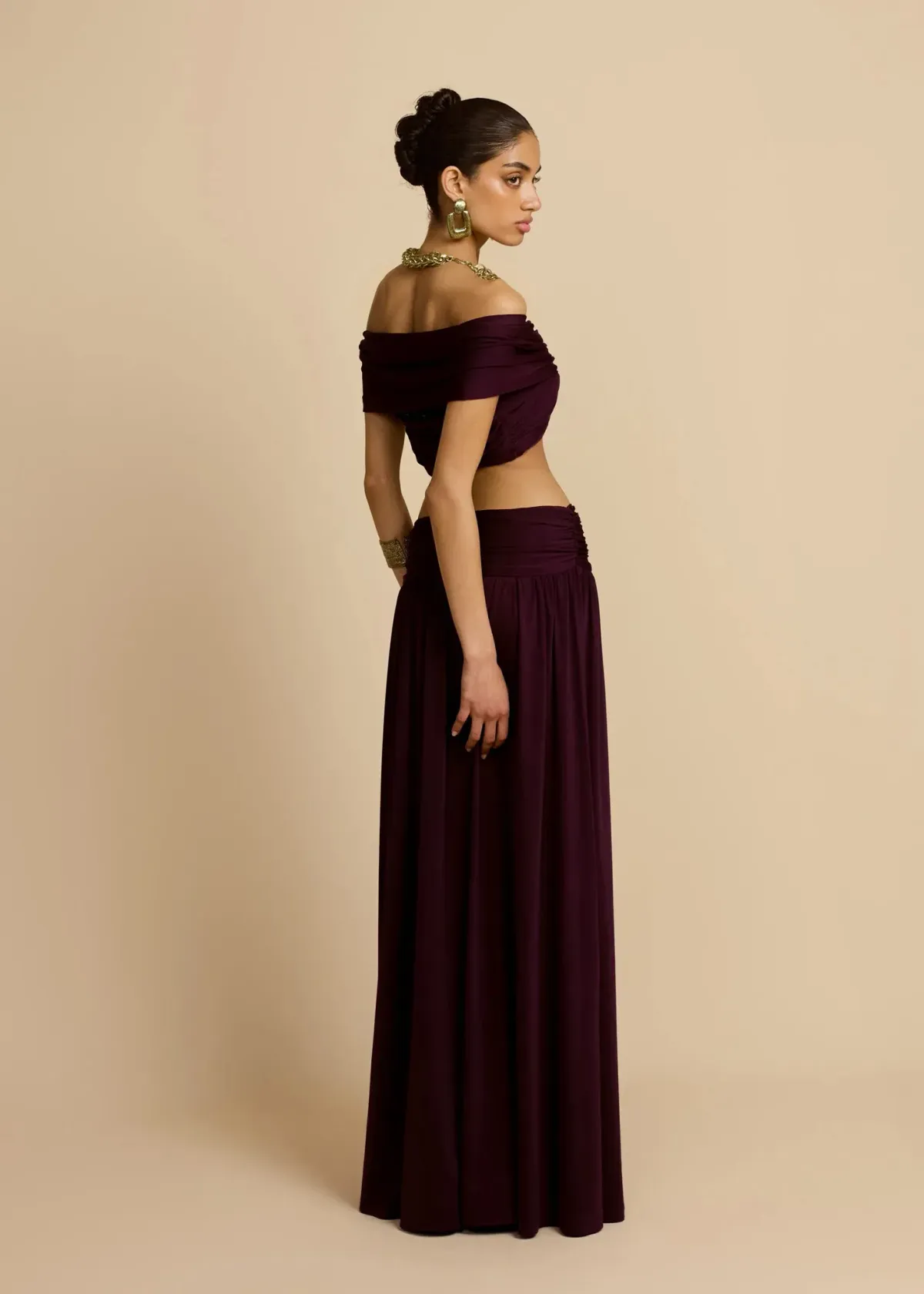 Arcina Ori Alessia Top And Skirt Set In Plum Size 8/ S - Image 8