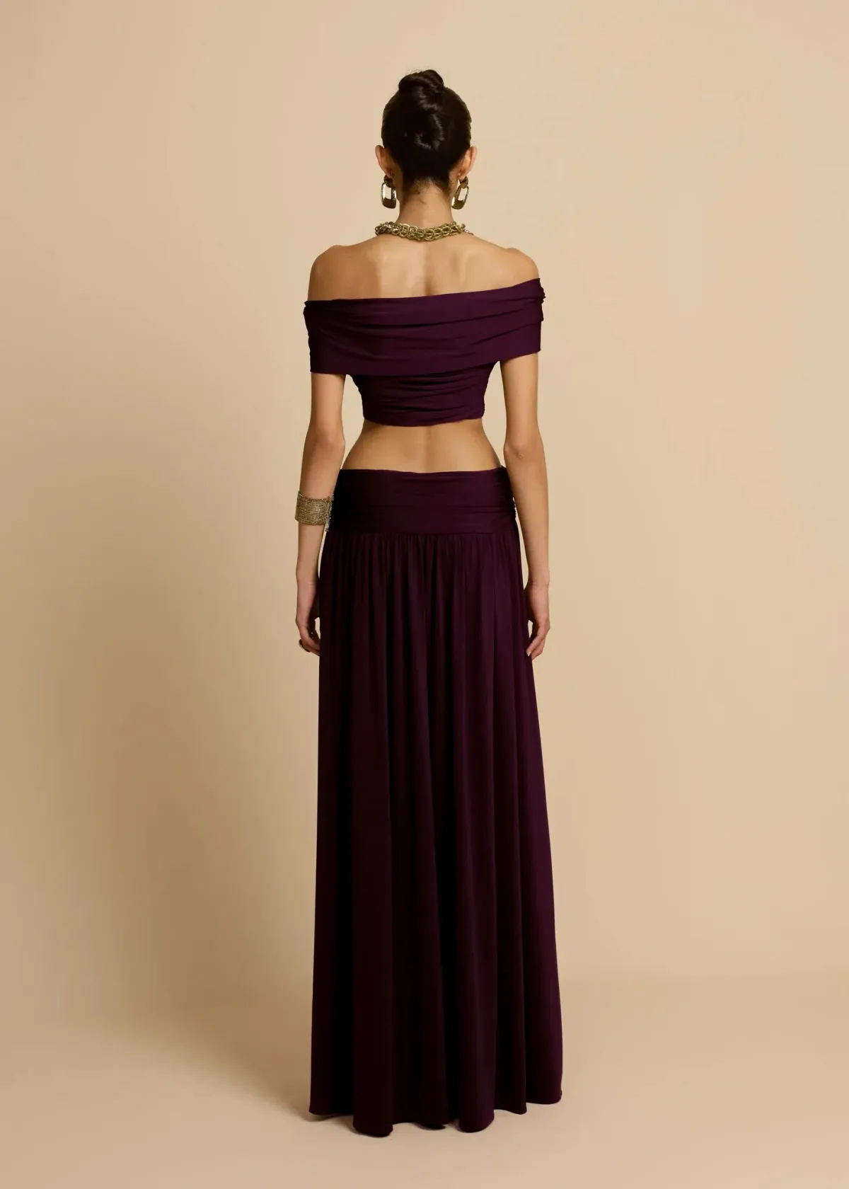 Arcina Ori Alessia Top And Skirt Set In Plum Size 8/ S - Image 2