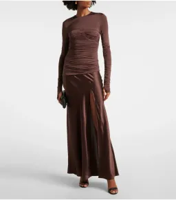 Sir the Label Alessia Draped Maxi Gown Brown Size 0 / AU 6  for rent on The Volte - image 1