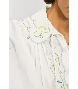Alemais Giulia Embroidered Midi Dress Cream Size AU 8 for rent on The Volte - image 4