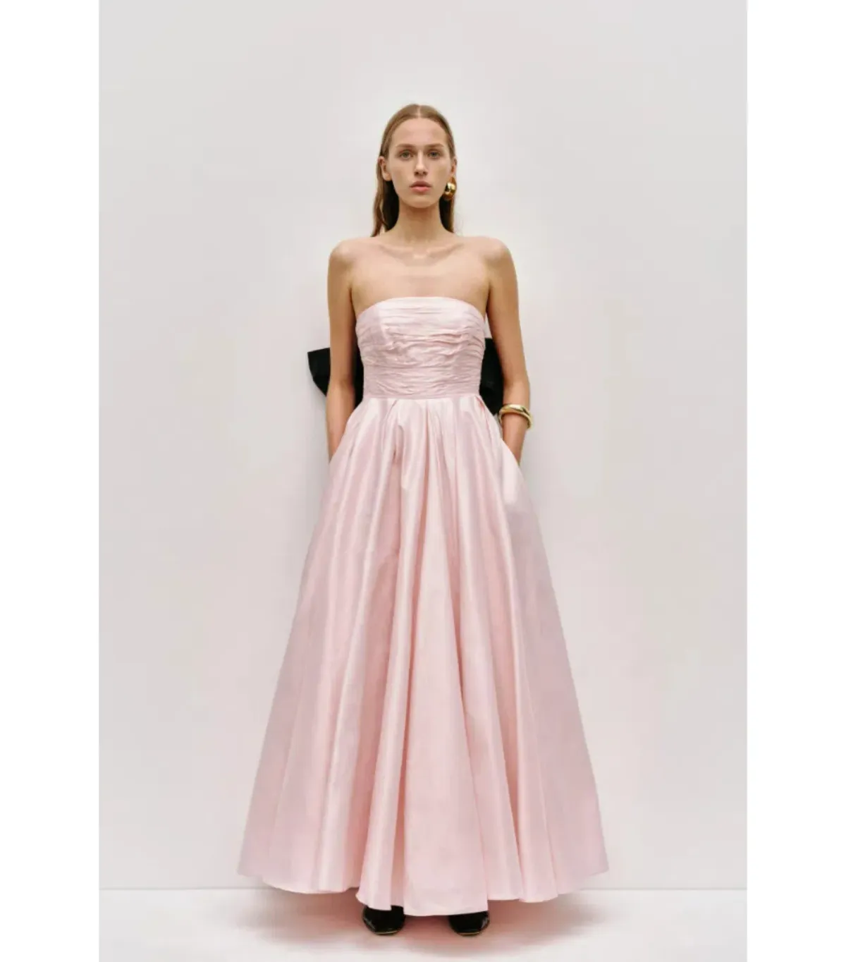 Aje Thea Gown Maxi Dress in Pink Tint/ Black Size AU 12 - Image 1