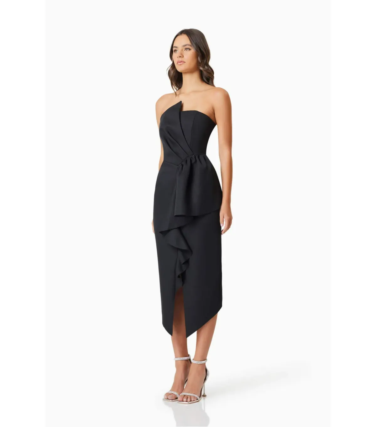 Elliatt Reception Midi Dress Black Size AU 12 - Image 2