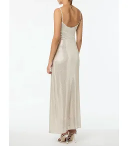 Manning Cartell High Voltage Slip Maxi Dress Nude Silver Sequin Size AU 6  for rent on The Volte - image 2